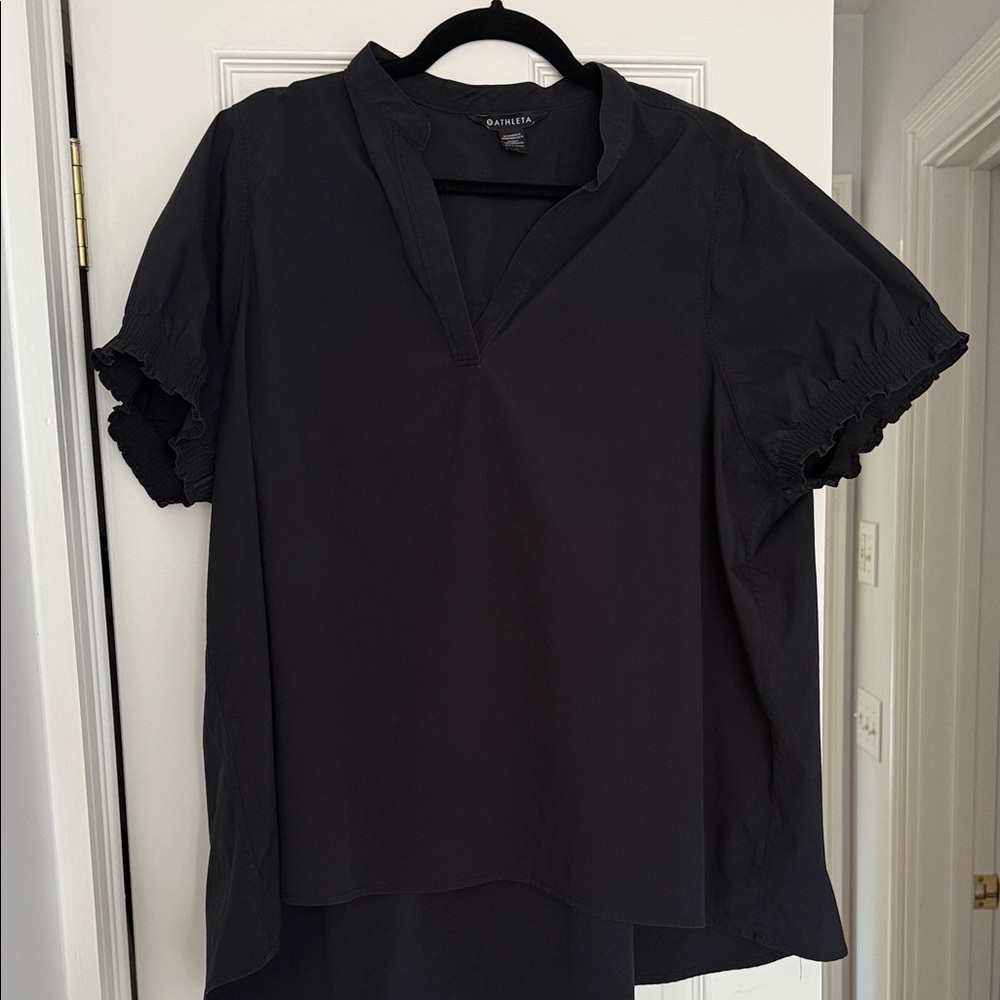Athleta Black V-Neck Top